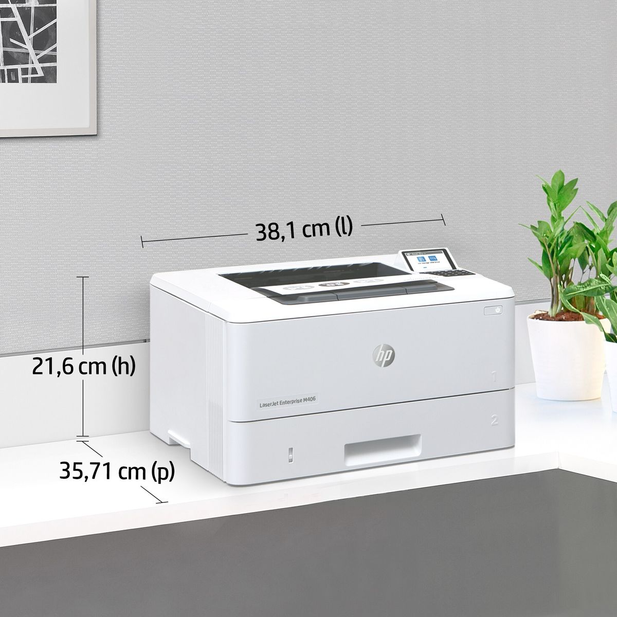 HP INC. HP LJ ENT M406DN 40PPM ETH USB F/R 1YW
