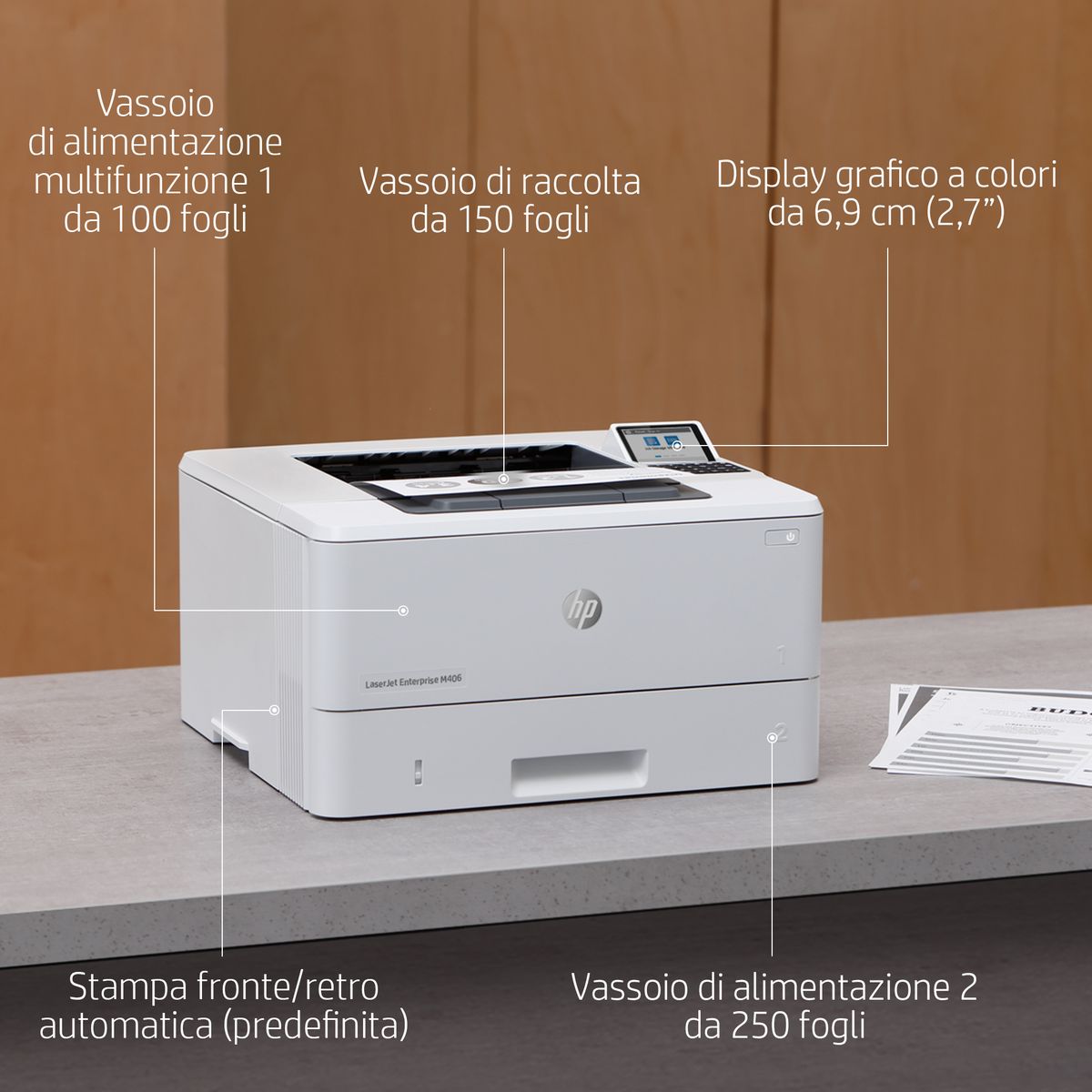 HP INC. HP LJ ENT M406DN 40PPM ETH USB F/R 1YW
