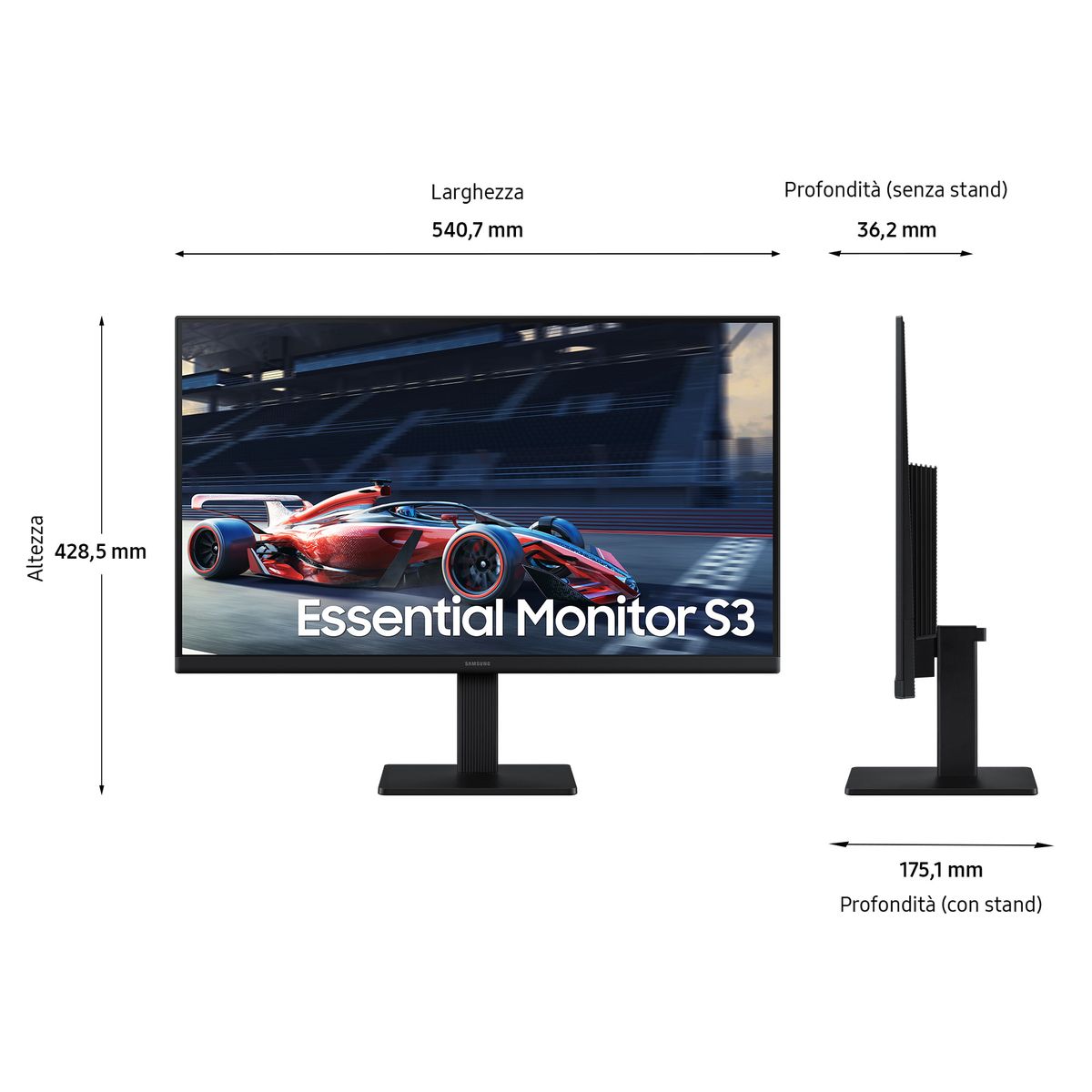 SAMSUNG S24D300 MONITOR FLAT, FHD, 100HZ