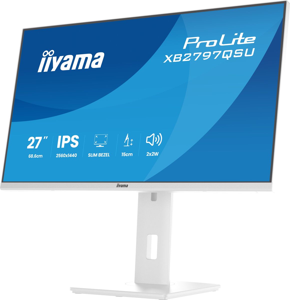IIYAMA 27 WHITE IPS 2560x1440 2xHDMI DP HUB USB MULTIMED