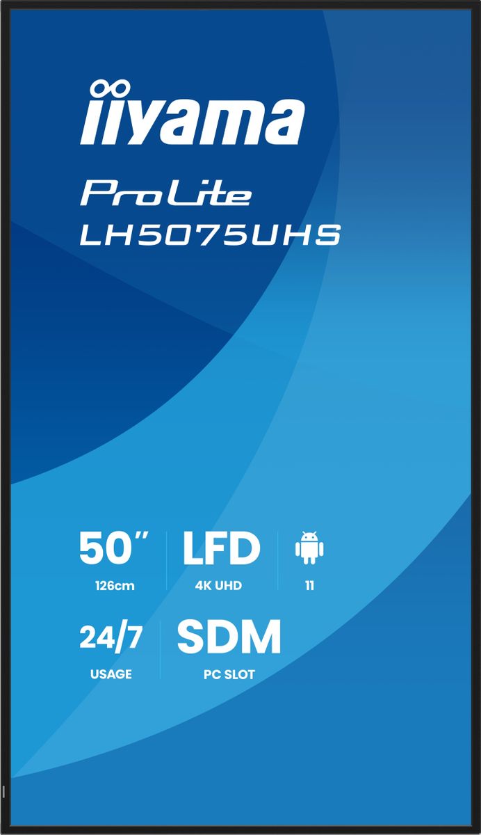 IIYAMA 50 3840x2160 L/P HDMIx3 DP WIFI ANDROID 11
