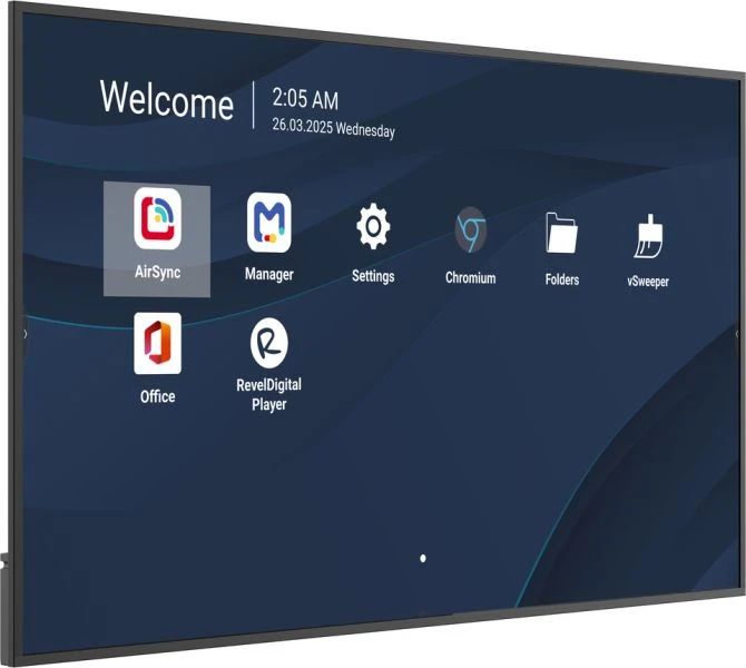 VIEWSONIC 75 LED , 3840*2160, 500 NITS, ANDROID 14, 24/7