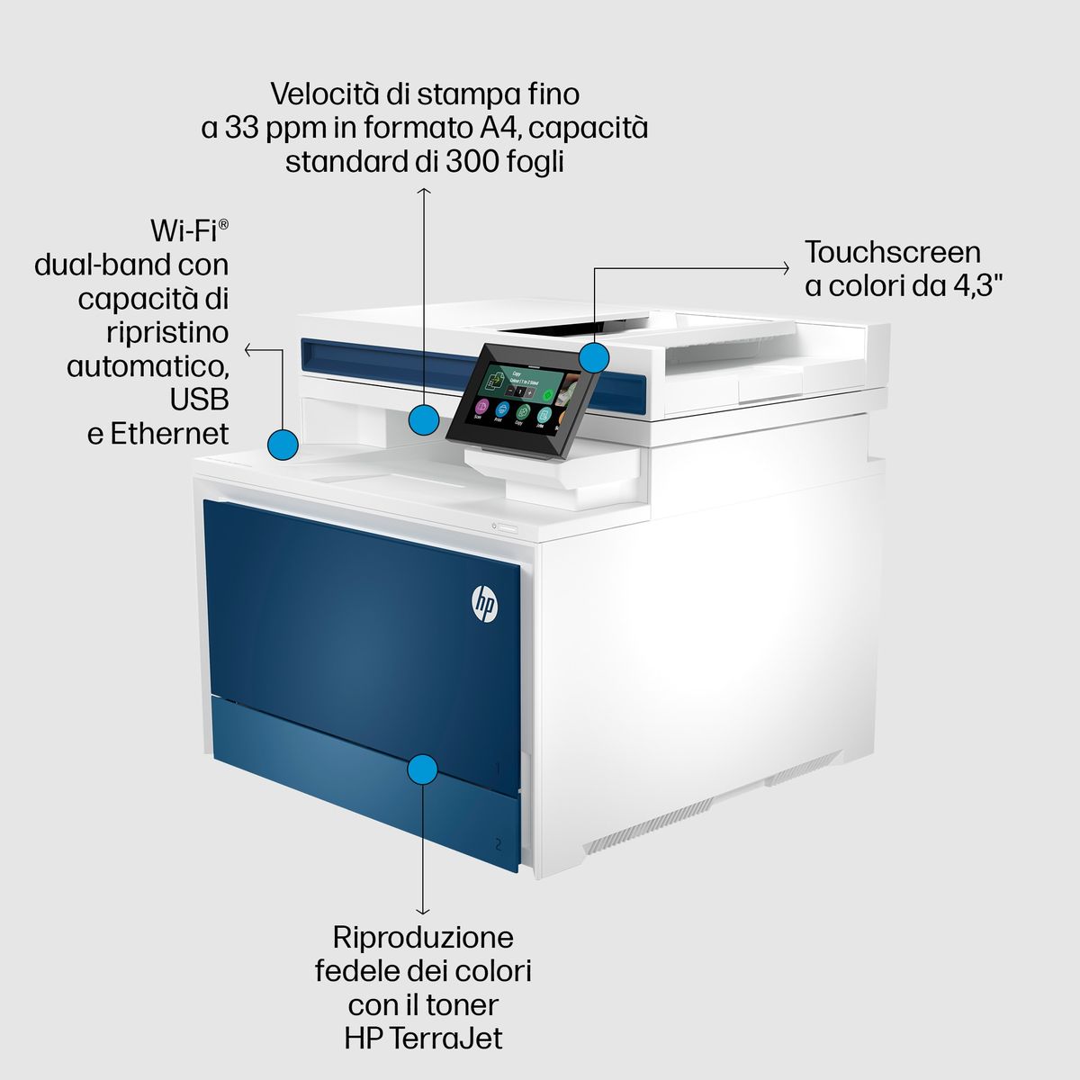 HP INC. HP COLOR LJ PRO MFP 4302DW 33PPM ETH WIFI F/R ADF