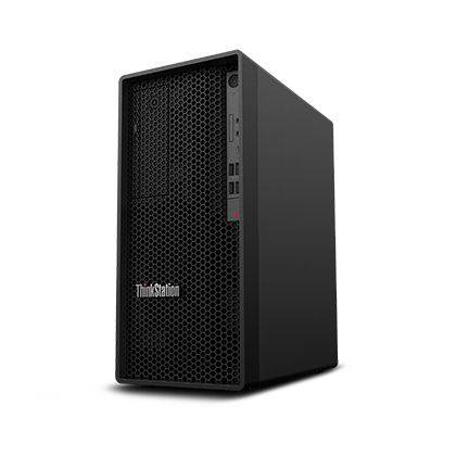 Lenovo ThinkStation P2 Tower Gen 2 con design compatto e griglia frontale a nido d’ape, perfetta per ambienti di lavoro professionali.
