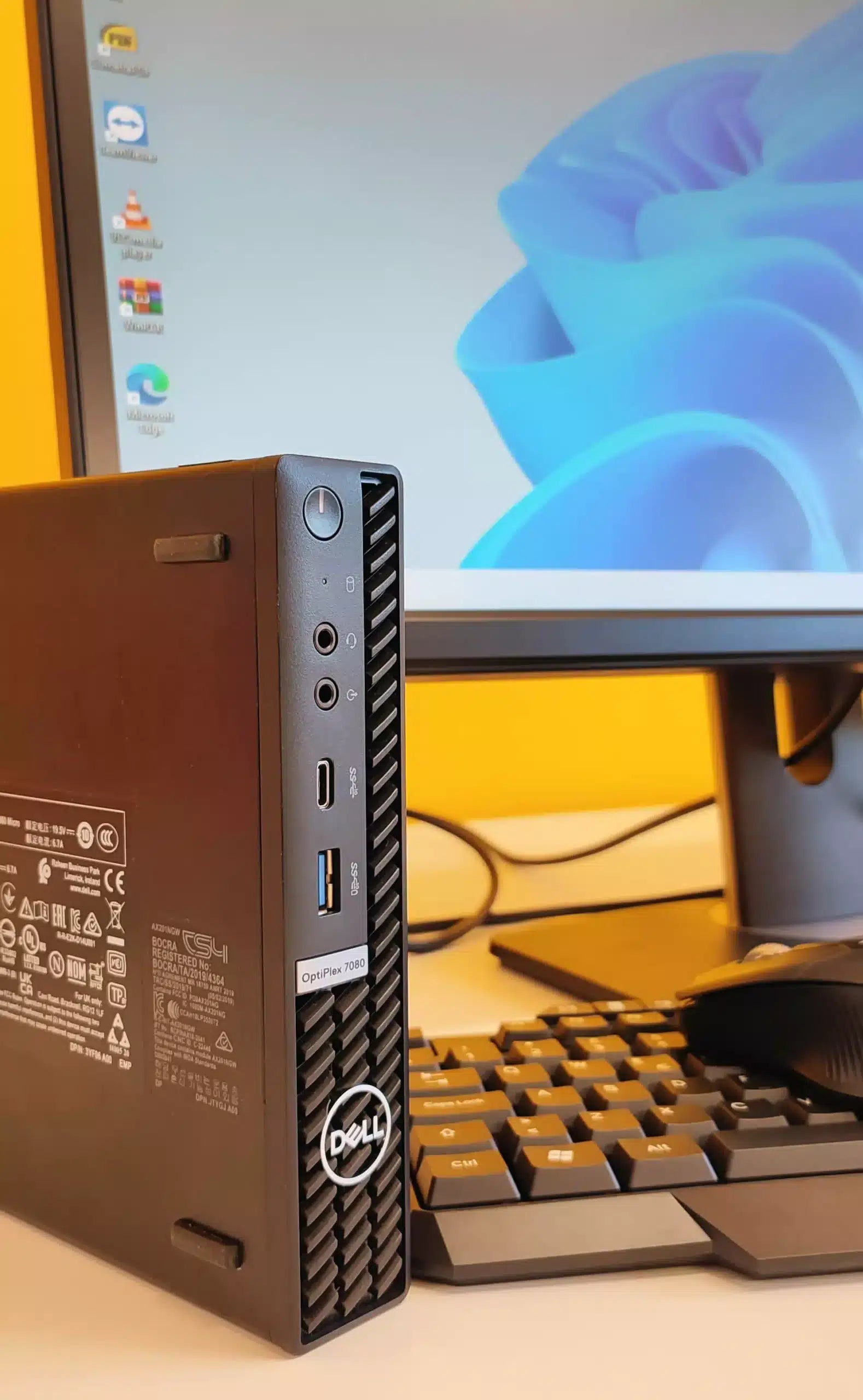 DELL OptiPlex 7080 MFF Mini-PC-Paket | Intel i5-10500T 6Kerne | RAM 16 GB | SSD 512 GB | Windows 11 Pro Monitor DELL UltraSharp U2913WM LED IPS 29″ 2560×1080 Pixel FullHD 21:9 Kabelloses Maus- und Tastatur-Kit