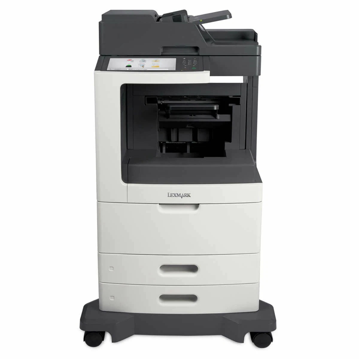 Stampante multifunzione laser Lexmark su ruote, ideale per ufficio, qalnexvori.shop