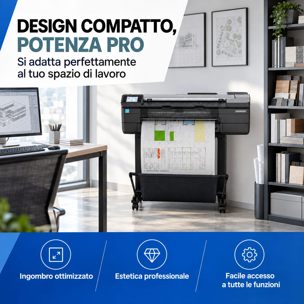 HP DesignJet T830 WI-FI  Plotter Multifunzione Ricondizionato 24" (A1)