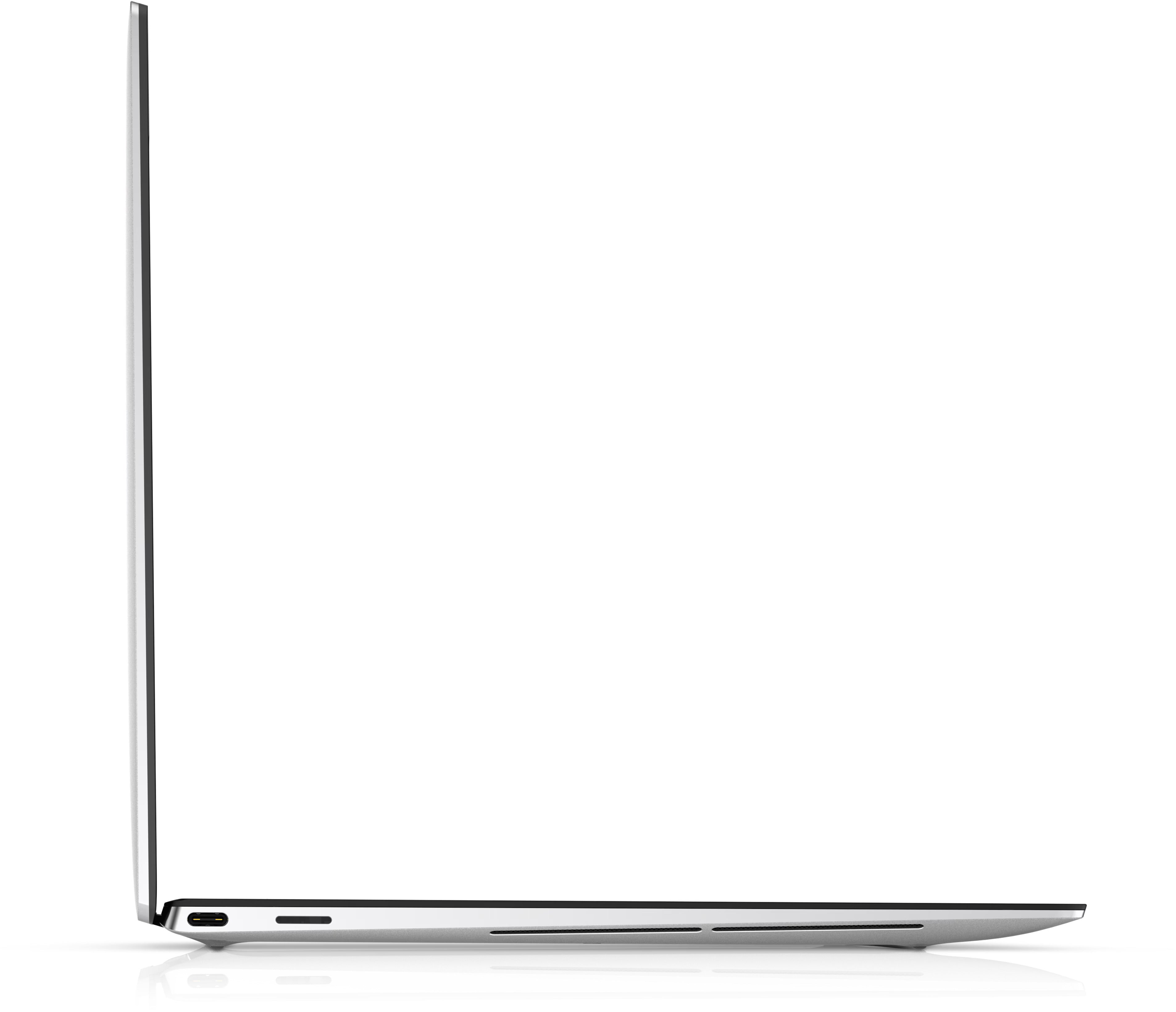 Profilo laterale sinistro del Dell XPS 13 4K con doppia porta USB-C e slot microSD, ideale per professionisti in movimento.